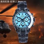 Swiss ROLEX Daytona Replica 40*12.3MM 904L Steel 7750 Movement Blue Watch